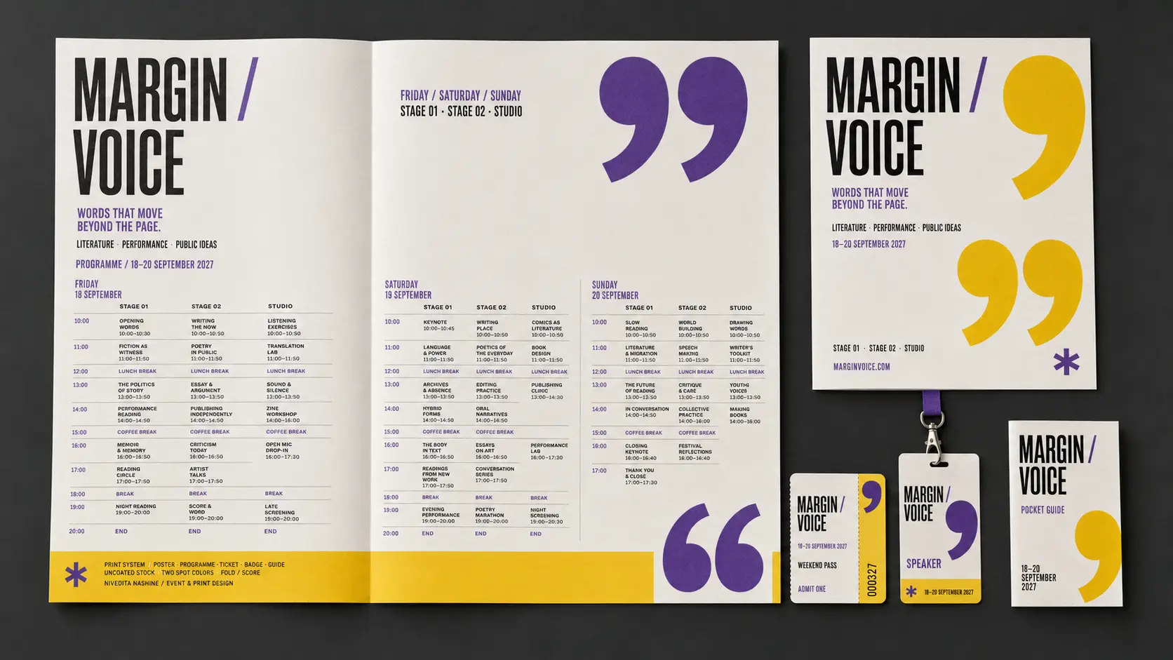 Event programme — Print design