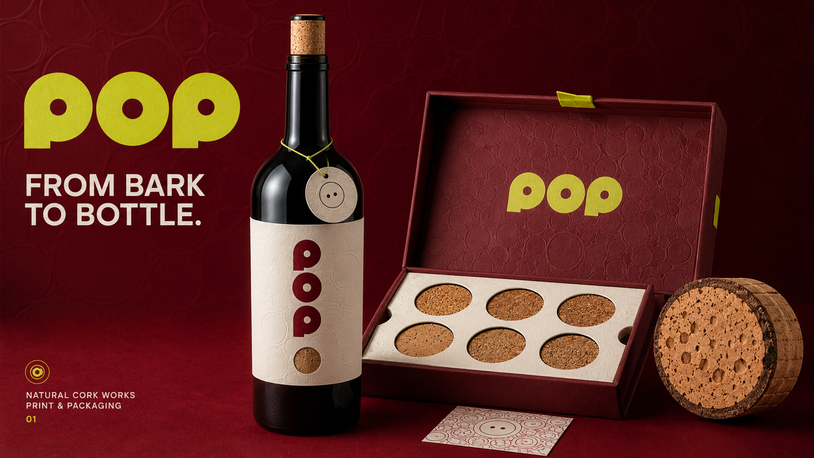 POP natural cork print and packaging case study